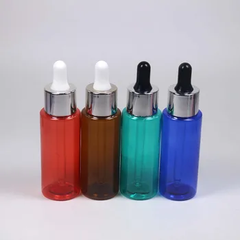 50ml multi-farebné plastové ploché by kvapkadla fľašu s strieborná/zlatá spp