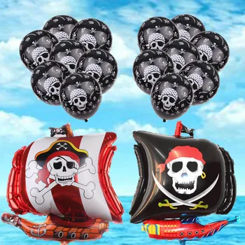 10pcs tlač cukru lebky Deň Mŕtvych Halloween pirátskej Lodi latexový balón party dekorácie, detské hračky vysokej kvality