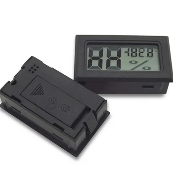 Nové Čierne Mini Digitálny LCD Krytý Vonkajší Pohodlné Snímač Teploty Vlhkosti Meter, Teplomer, Vlhkomer LCD Displej meter