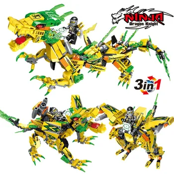 Phantom ninja dragon knight malých častíc stavebné bloky farieb darček detí vzdelávacie hračky