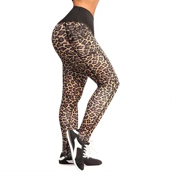 Ženy Leopard Tlač Sexy Jóga Nohavice Široký Pás, Brucho Kontroly Hip Tvarovanie Tesné Nohavice Gymnastické Fitness Joga Legíny 2020