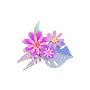 YOJA 22.7*20.1 CM Módne Papier Rezaných kvetov Samolepky na Stenu nástenná maľba Domov, Izba, Wc Dekor T1-0615