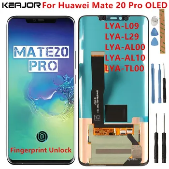 Pôvodné OLED Obrazovky Pre Huawei Mate 20 Pro Lcd Dsiplay+Dotykový Displej Nahradenie Odtlačkov prstov Pre Huawei Mate20 Pro LYA-L09