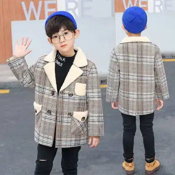 Kórejský Štýl, Vysokú Kvalitu Deti Kabát Vlna 2-8 Rok Chlapci Móda Jeseň Zimné Bundy Chlapec Windbreaker Deti Zimné Vrchné Oblečenie