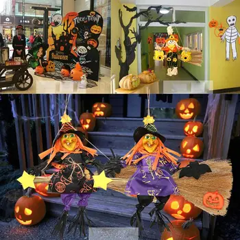 Halloween Dekorácie, Závesné Horor Čarodejnice Bábika Prívesok Ozdoby na Strane Záhrade Rekreačný Trávnik, Terasa, Dekor