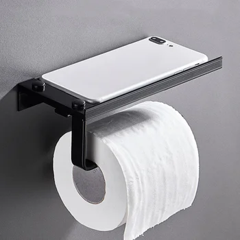 1PC Kúpeľňa Paper Roll Stojan Toaletného Papiera Držiak 304 Nerezovej Ocele Tkaniva Držiak na Mobilný Telefón Wall Mount Kúpeľňa Produkt