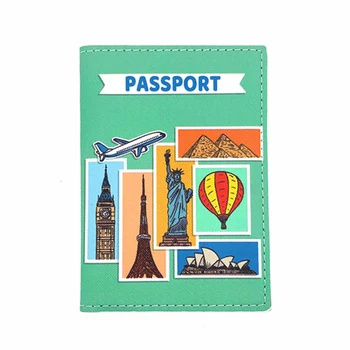 Cestujte Svetová Pas Vzťahuje na Držiteľa Ženy Muži Business PU Kožené ID Kartou Skladovanie Peňaženka peňaženku Prípade Cestovné Príslušenstvo