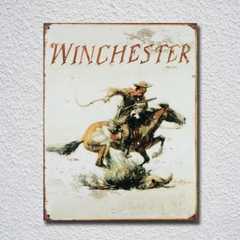 Winchester Vintage Tin Znamení Kovu Znamení Kovu Plagát Dekor Kov Kov Maľovanie Na Stenu, Nálepky Na Stenu Prihlásiť Stenu Decor