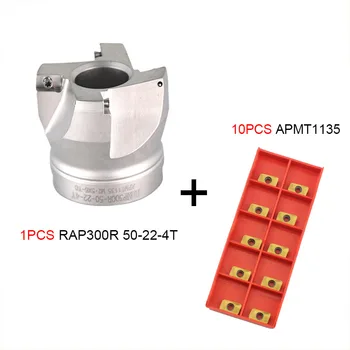 CNC tvár frézovanie cutter head RAP300R 50-22-4t-taktné BAP 300R 63-22-4t-taktné ramenný špici 75 stupeň mletia nástroj vložiť APMT1135