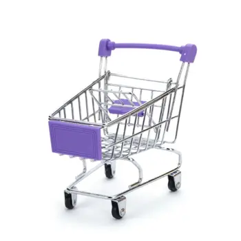 Mini Supermarket Strane Vozíka Nakupovanie Utility Košíka Úložný Kôš Predstierať, že Deti X7YD