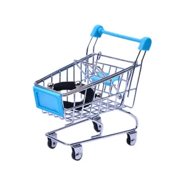 Mini Supermarket Strane Vozíka Nakupovanie Utility Košíka Úložný Kôš Predstierať, že Deti X7YD