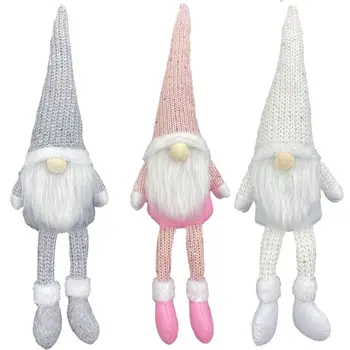 Vianočné švédsky Dlhé Nohy Plyšové Gnome Santa Plyšové Hračky, bábiky Domáce Dekorácie 57BB