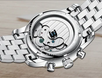 Pôvodné BINGER Muži Muži Mechanické Hodinky, Luxusné Značky Plnej Ocele, Vodotesné 30 m Business Automatické náramkové hodinky Pre Mužov