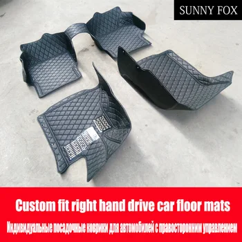 FOX SLNEČNÉ Pravej strane jednotky/RHD auto auto podlahové rohože vyrobené pre Nissan Rouge X-trail T31 T32 Murano proti sklzu prípade auto-styling koberec