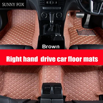 FOX SLNEČNÉ Pravej strane jednotky/RHD auto auto podlahové rohože vyrobené pre Nissan Rouge X-trail T31 T32 Murano proti sklzu prípade auto-styling koberec