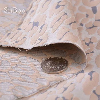 Sexy béžová 3D leopard žakárové brocade, tkaniny, odevy pre kabát šaty bavlna tissu tecido stoffen fabrc tkaniny z priadze tela SP5213