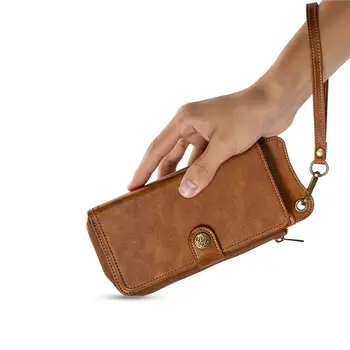 Luxusný Vysoko Kvalitný Vintage Split Telo Flip Cover Zips Retro peňaženky, Kožené puzdro Na Huawei Mate 20 Pro S ozdobná šnúrka na uniforme