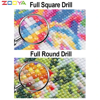 ZOOYA 5D Diamond Maľovanie Cross stitch Páva Kvety Vyšívanie Diamond Výšivky Vzor Záľuby a Remesiel Domova R1071