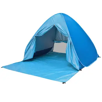 Outdoor Camping Stan Sunshelter Slnko Útulku UV Ochrany Zadarmo Rýchlosť Skladania Rýchle Otvorenie Automatické Pláži Stany S Záclony