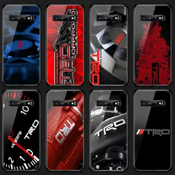 TRD Racing Logo jdm Telefón Prípade Tvrdeného Skla Pre Samsung S20 Plus S7 S8 S9 S10E Plus Poznámka 8 9 10 Plus A7 2018