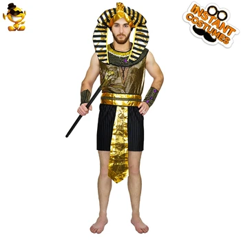 Nový Príchod Človeka Pharaoh Egypt Strany Maškarný Kostým na Karneval Party Cosplay Egyptský Tunika Kostým