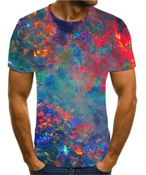 2020 3D tlač nový T-shirt mužov a žien opaľovací krém geometrický tvar, 3D tlač T-shirt bežné fashion street style