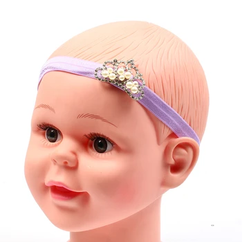 Dieťa dievča hlavový most Dieťa vlasy novorodenca pokrývku hlavy tiara headwrap Batoľatá Páse s nástrojmi Deti crystal pearl turban koruny Vlasy Príslušenstvo