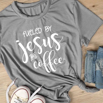 Poháňaný ježiša a kávy 90. rokov módne ženy tričko goth topy slogan t shirt camiseta tumblr umenie tees strany darčeky vintage tričko