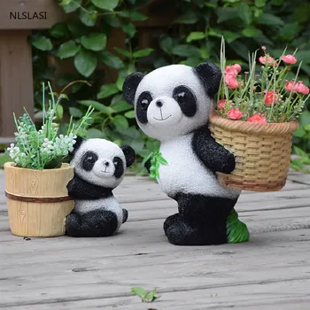 Simulácia Panda Živice Ozdoby Domov Nádvoria Záhrady Materskej Školy Socha Deti Hračky Sukulentných Rastlín Kvetináče Dekorácie