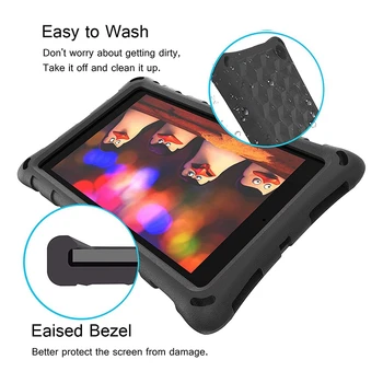 Všetky Nové Amazon Fire HD 10 Tablet Prípade pre Dospelých a Deti ,nízka Hmotnosť Šok Dôkaz Zadný Kryt Tablety, EVA Materiálu,Čierne