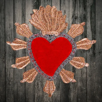 Výšivky Srdce Škvrny Kvetinové Výšivky Nášivka šiť na Čipky Textílie Motív Nálepky Pre Oblečenie, Dekorácie DIY patch