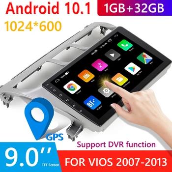 Android 10.1 Vedúci oddelenia pre Toyota Vios na roky 2007-2013 9 palcový Displej autorádia Multimediálne Video Prehrávač, WiFi, GPS, Bluetooth, AUX-in, Automatické