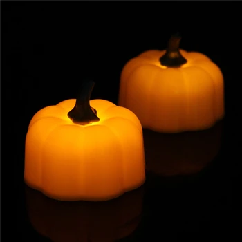 12pcs/veľa Halloween LED Tekvicové Dekorácie Svetla Domov Sviečka, Lampa domáce dekorácie