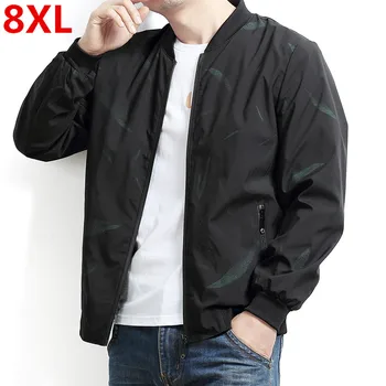 8XL 6XL Jarné bundy muž jesenná bunda mužov bežné bundy pánske Kabáty značky oblečenia baseball jacket Tenký Kabát Muž streetwear