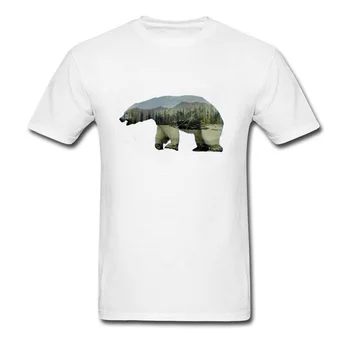 Vtipné Tlač Zvierat T Shirt Lete Rozšírená O-Krku Čistej Bavlny Topy & Tees Mládež, T Košele Arktického Ľadového Medveďa