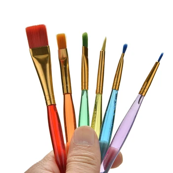 6 Ks/Sada Nylon Farba Vlasov pen Set Umelec, Akvarel, Olej Štetce na Maľovanie Dodávky, Veľkoobchod