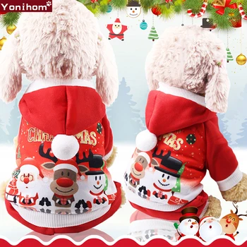 Psa Oblečenie Vianočný Kostým Santa Hoodie Vianočné Oblečenie pre Psov, Oblečenie Oblečenie, Vianočné Chihuahua Oblečenie Šteňa Kabát
