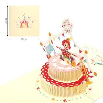 Zábavné 3D Up Karty Valentine Milenca Happy Birthday Výročie Pohľadnice QX2E