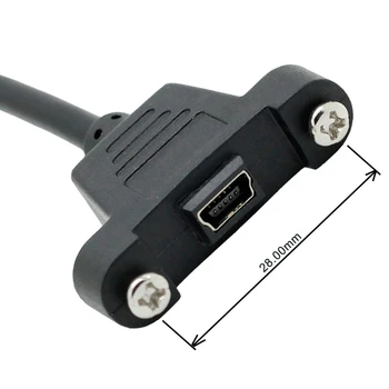 MLLSE Panel Mount Typ Mini USB 5Pin Mužov a Žien Kábel Adaptéra S Skrutky 50 cm CB0509
