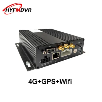 4G audio a video 4-kanál dohľadu AHD 4CH 4G GPS, WIFI, dual SD karta mobile DVR peňažné dopravy vozidlo / príves / autobus