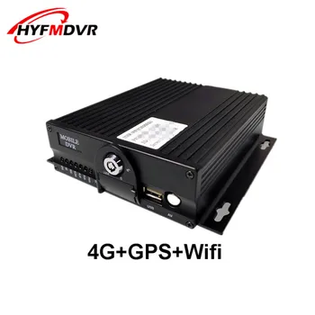 4G audio a video 4-kanál dohľadu AHD 4CH 4G GPS, WIFI, dual SD karta mobile DVR peňažné dopravy vozidlo / príves / autobus