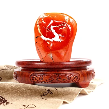 6-12 cm Priemer Červené santalové drevo Double Dragon Váza Vyrezávané Dragon Kamenný Budha Kadidlo Kvetináč drevorezbárstvo Kanvica Base