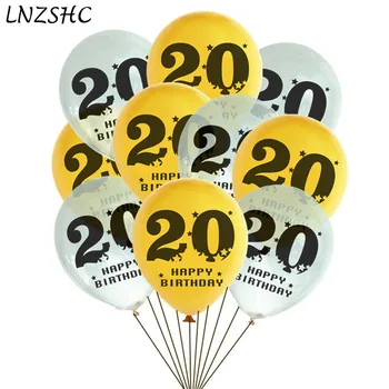 Happy Birthday 18 20 30 40 50 60 Rokov Výročia, Narodeniny, Party Latex Vzduchu Balón Dekorácie Dospelých Svadobné Party Dodávky