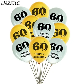 Happy Birthday 18 20 30 40 50 60 Rokov Výročia, Narodeniny, Party Latex Vzduchu Balón Dekorácie Dospelých Svadobné Party Dodávky