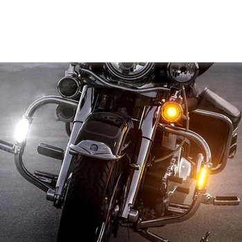 Motocykel, Cestný Bar Switchback Jazdy Svetla Biela Žltá dióda LED Crash Tyče PRE Davidson Turné Bicykle
