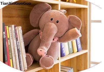 O 40 cm roztomilý šedá slon plyšové hračky cartoon šatku slon dole bavlna veľmi mäkká bábika vankúš darček k narodeninám s0636