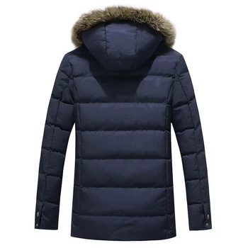 2018 Zimná bunda mužov nové plus hrubé velvet bunda pánske kabát Plus hrubé Zimné Bundy Kabáty teplá bunda, Vetru, Kapucňa vetrovka