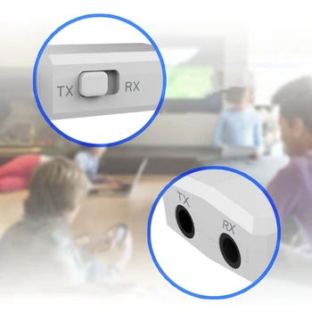 Bluetooth Prijímač, Vysielač, 3 In1 Adaptér Bluetooth 5.0 +EDR PC Free Audio Kábel pre PC Domov Slúchadlá TV Auta