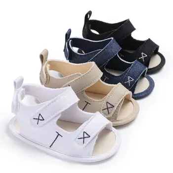 Nové Letné Deti Baby Chlapci Sandále Plátno Deti Sandále Pre Chlapcov Bežné Batoľa Topánky Móda Priedušná Prvý Chodítka