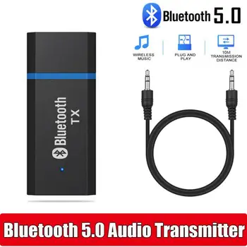 Bluetooth 5.0 + EDR Audio Vysielač, 3,5 MM Jack, AUX Stereo Adaptér Bezdrôtovej siete Pre TV, PC AUX Ovládač-Free Audio Modul Vysielača